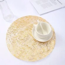 15/30/60/120 件一次性网状蕾丝金箔餐垫，适用于生日派对、节日、婚礼、晚宴、烧烤、室内外用餐、隔热、餐桌保护、家居厨房餐桌装饰 - 金色 - 查看 4