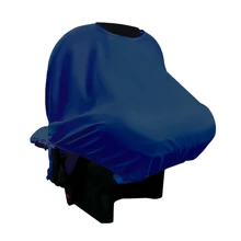 Combo - Baby Car Seat Cover, Sun Protection Hood And Belt Protectors - Various Colors - Navy Blue - View 3