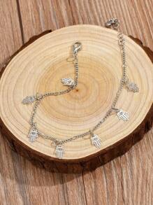 1入組時尚法蒂瑪之手飾物腳錬適用於女士日常裝飾