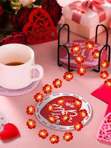 2PCS LED Valentine's Day Lights String Battery Operated, Valentines Decorations Heart Fairy Lights Romantic Decor Home Bedroom Valentines Day Decor