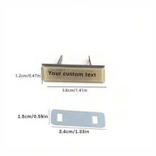 [Custom] 1pc, Personalized Handbag Label, Unique Your Label, Laser Engraving, Metal Bag Label, Personalized Gift, Dawg, Engraved, Sequins, Stainless, Vintage, Casual, Unisex, Hipster, Old Money, Stylish For Anniversaries, For Weddings, For Graduation, For Housewarming, Personalized Gifts For Women/Men, Personalized/Customized Keychain, High School Senior High School Students, College Students, University Students, Freshman, Sophomore, Underclassmen, Customized Brooch, Street Casual Chic,Delicate Romance,For Office,For School,For Classroom,For Teacher Gifts,For University,For Colleague,For Dorm Rooms,New Year Glamour - Multicolor - View 2