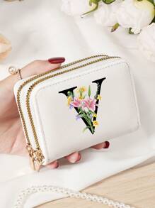 Burgundy Bag Charry Red Bag Wine Red Bag Large Capacity Multi Double Zipper Card Holder Wallet Business Card Holder Credit Card Holder Women For Women Wallet Mini Wallet Purse Wallet Card Wallet - Burgundy - View 89