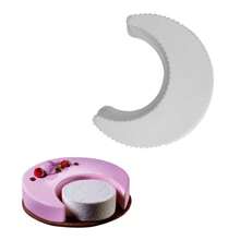 月亮形硅胶模具，适用于慕斯蛋糕、布丁、甜点、法式海绵蛋糕、糖果、糕点、星形和月饼模具 - 彩色 - 查看 2