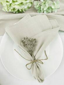 Guardanapos casuais de cor sólida, 2/6/12 peças, laváveis, adequados para casamento, dia dos namorados, casa, uso diário, festa, respiráveis e leves, primavera/verão