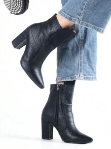 BOTINES CAMEL PARA DAMA/BOTINES COMODOS CAFES/BOTINES DE TACON CAFES, BLANCOS Y NEGROS - Negro - Ver 1