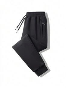 Men's Casual Outdoor Sports Sweatpants, Autumn/Winter, Fall - Black - View 4