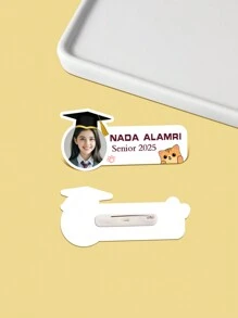 1pc Customized Name Tag, Photo, Occupation Personalized Name Badge, Teacher Name Badge, Nurse Name Badge, Teacher Gift, Nurse Gift, Graduation Gift, Graduation Lapel Pin, 2025 Graduation Lapel Pin - Brooch Badge, Back To School Season