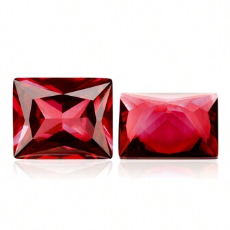 One 100% Lab Grown Ruby Rectangle Cut Gemstone For Charms Advanced Jewelry Making Materials DIY