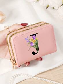 Burgundy Bag Charry Red Bag Wine Red Bag Large Capacity Multi Double Zipper Card Holder Wallet Business Card Holder Credit Card Holder Women For Women Wallet Mini Wallet Purse Wallet Card Wallet - Burgundy - View 41