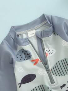 Young Boys Swimwear - Sky Blue - View 8