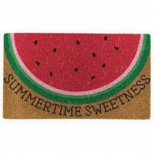 Beet It, Natural Fiber Doormat, Slip Mat Back - Watermelon - View 1