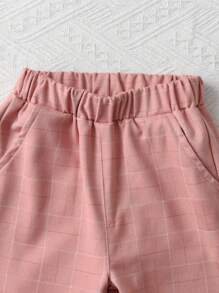 Bộ 3 trang phục trang trọng cho bé trai: Áo sơ mi dài tay + Áo vest + Quần dài + Nơ, Bộ vest quý ông cho tiệc, tiệc sinh nhật, đám cưới, người dẫn chương trình - Bụi hồng - Xem 4