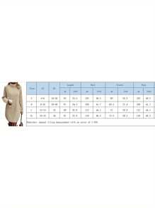 Women's Fall Mini Dress Long Sleeve Turtleneck Solid Color Knitted Dress Casual Sweater Dress