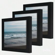 1 件/3 件套装方形简约设计相框，4x4 英寸、5x5 英寸、6x6 英寸、8x8 英寸，带随机纸板插件，非常适合情人节或节日礼物