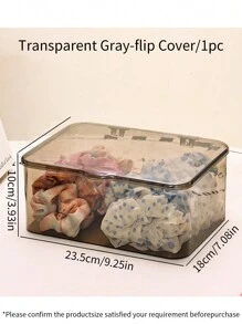 1pc Hair Accessory Storage Box, Little Girl Headband And Rubber Band Accessory Box, Hair Clip, Hairpin, Headwear, Large Capacity Jewelry Box, Flip Top Desktop Storage Box, Multifunctional Storage Box For Miscellaneous Items, Stationery, Cosmetics