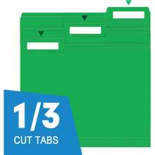 File Folder, 150 Pack 1/3 Cut Tab File Folders Letter Size, Creen, Colored Folders With Tab Great For Organizing And Easy File Storage