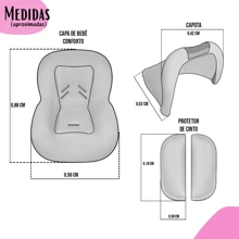 Combo - Baby Car Seat Cover, Sun Protection Hood And Belt Protectors - Various Colors - Rusty Rose - View 3