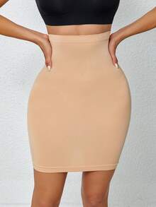 High Waist Slimming Tight Fitted Bodycon Skirt For Women - Apricot - View 6