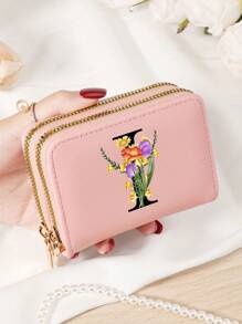 Burgundy Bag Charry Red Bag Wine Red Bag Large Capacity Multi Double Zipper Card Holder Wallet Business Card Holder Credit Card Holder Women For Women Wallet Mini Wallet Purse Wallet Card Wallet - Burgundy - View 44