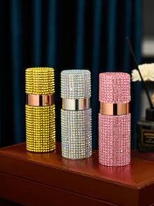 1 Refillable Spray Bottle For Toner Or Perfume And Steam Spray, With Artificial Gemstones, Decoration And Protection, Portable And Travel Friendly, Decorations, Living Room Home, Bedroom Bathroom Home Decoration, Travel Supplies, Wedding, Party, Birthday, Gifts For Men And Mothers Father Friend, New Year, Accessories, Interesting Gifts