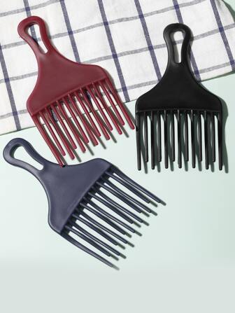 1pc Afro Pick Lift Hair Comb ,Afro Hair Pick Comb Wide Tooth Comb For Curls Hair Styling Tool Afro Pick For Women And Men Detangling Lifting Comb,Detangle Wig Braid Hair Man Styling Comb