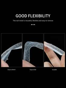 120pcs/Box Nail Art Crystal Nail Tips, Reusable Crystal Nail Extension With Patterns, Quick Gel Nail Extensions - Clear - View 4