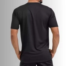 Dry Fit Sports T-Shirt Eagle Elastane Walking Gym - 黑色 - 查看 2