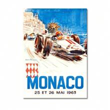 1pc Wall Arts Posters Vintage Car Races Monaco Prix F1 Racing Poster Canvas Painting Grand Prix Edition Racing Wall Art Pictures Home Decor Frameless - Multicolor - View 53