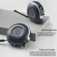 1 pieza Fenvict Cinta métrica digital de alta precisión de 3m, resistente a la oxidación con doble bloqueo, adecuada para uso doméstico, para medir altura, muebles, etc.