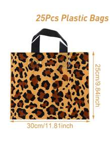 25/50 Stück Geschenktüten im Leoparden-Muster-Stil, Zoo-Themen Party Zubehör, Geburtstags-Party Handtasche, Hochzeits-Party Geschenkverpackung Tasche, Party Tragetasche, perfekt für Geburtstage, Hochzeiten, Baby-Partys, Geschlechts-Enthüllungen, Feiertagsfeste