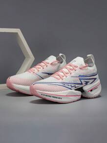 Plus Size Unisex Vibrant Color Personalized Sports & Casual Shoes, Professional Running Sneakers, Outdoor Shoes - Pink - View 4