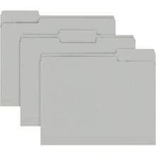 Carpeta de archivo, Paquete de 150 carpetas de archivo tamaño carta con lengüeta cortada 1/3, color gris, excelente para organizar y almacenar archivos fácilmente