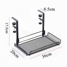 Under Desk Cable Management Tray No Drill Steel Desk Cable Organizers Wire Management Tray Cable Management Rack Storage Shelf - Black-l - View 1
