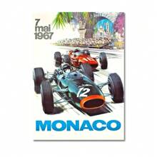 1pc Wall Arts Posters Vintage Car Races Monaco Prix F1 Racing Poster Canvas Painting Grand Prix Edition Racing Wall Art Pictures Home Decor Frameless - Multicolor - View 14
