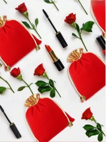 10 piezas de Bolsas de terciopelo con cordón, adecuadas para joyería, regalos de boda, recuerdos preciados, fiesta de cumpleaños, inauguración de la casa, promoción, Día de San Valentín, Año Nuevo 2025, Bolsas de terciopelo con cordón, Bolsas de terciopelo para joyería, Adecuadas para bolsas de regalo rojas de boda, recuerdos de fiesta, suministros festivos
