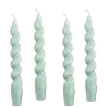 2 盒，4 件/套螺旋扭曲蜡烛，多色可选（白色、黑色、红色、黄色、棕色、橙色、紫色、粉色、浅蓝色），8 小时燃烧时间无滴香薰螺旋柱蜡烛适用于晚宴、婚礼、餐桌摆饰、家居装饰、可爱蜡烛礼物