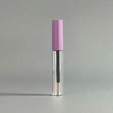 Set de 1/5/10 piezas botellas de aplicador de delineador de ojos transparentes recargables de tamaño de viaje con tapa morada, recipientes de 5ml para rellenar maquillaje de ojos