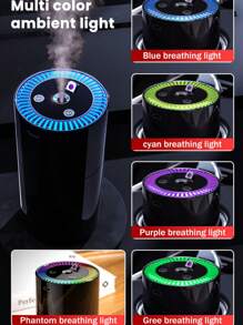 1 porta USB adequada para umidificador de aromaterapia Pruk Color em quartos, salas de estar, escritórios e carros - melhora o ambiente e a qualidade do ar por meio de luzes LED e névoa calmante Máquina de aromaterapia inteligente montada em carro