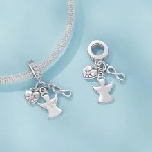 bamoer 1 pieza Colgante original de plata de ley 925 con nudo celta, amuleto nórdico, emblema de la suerte del amor para mujeres, regalo de joyería fina para el Día de San Valentín