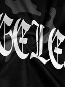 Pantalones cortos deportivos con estampado de letras estilo Y2K de moda para hombres