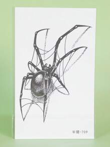 1 Stück Spinne temporäre Tattoos wasserdicht schweiß fest haltbar für 1-2 Wochen realistisch Kräutersaft anti-Reibung nicht reflektierend Faux Schwarz Fake Tattoos für Frauen und Männer Tattoo Aufkleber für Arme, Brust, Beine, Bauch, Taille modernistische Körperkunst