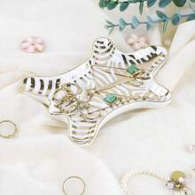 Hand Painted Tiger Skin Ceramic Jewelry Dish Small Jewelry Rack Tray Rings Bracelets Earrings Trays Holder Back To School - Multicolor - View 2