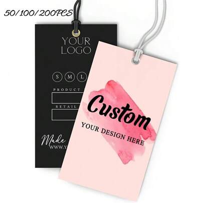 50-200 etiquetas colgantes personalizadas de 300g con logotipo, etiquetas de regalo personalizadas, ojales de metal, etiquetas rectangulares gruesas, adecuadas para etiquetas de precios, etiquetas de joyería, etiquetas de ropa, etiquetas de negocios, etc. Multifuncional, altamente decorativo, reutilizable, exquisito, elegante, de alta calidad, rico en colores, moderno, personalizable y único. Un regalo ideal para hombres, también adecuado para salones de té, regalo del Día de la Madre