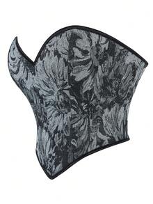 Women's Vintage Strapless Bodycon Bustier Corset Top, Fishbone Shapewear Cropped Sexy Camisole For New Year Party, Valentine's Day, Holiday, Halloween Costume