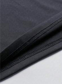 男士英式 H 设计休闲短袖 T 恤和裤子 2 件套服装 - 灰色 - 查看 4