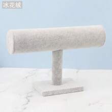 Soporte de exhibición para joyería, cadena, diadema, reloj, collar, pulsera, soporte de exhibición en T, soporte de exhibición para reloj - Gris - Ver 2