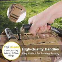 Dog Tactical Vest Chest Harness Traction Rope Border Collie Doberman German Shepherd Large Dog Vest Anti-Fall Out Dog Rope , Lightweight Anti-Burst Dog Walking Leash - Yellow M - View 6