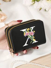 Burgundy Bag Charry Red Bag Wine Red Bag Large Capacity Multi Double Zipper Card Holder Wallet Business Card Holder Credit Card Holder Women For Women Wallet Mini Wallet Purse Wallet Card Wallet - Burgundy - View 38