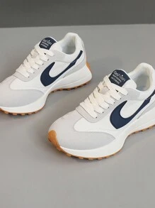 New Fashion Women Platform Shoes, Breathable Color Block Casual Comfortable Increase Height Sneakers, Suitable For Streetwear, Spring/Autumn - Milan - View 3