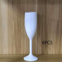 6盎司/170毫升可重复使用塑料香槟杯，白色/粉色/黑色/圣诞派对款，多用途，是派对、祝酒、圣诞节、情人节、户外活动和露营的理想之选。